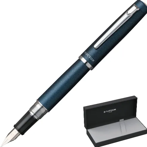 خودنویس آبی گیره استیل PLATINUM Procyon PNS-5000 M