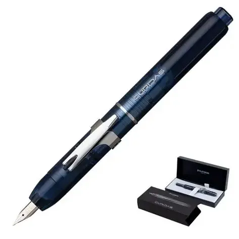 خودنویس فشاری آبی گیره استیل PLATINUM Curidas PKN-7000 M