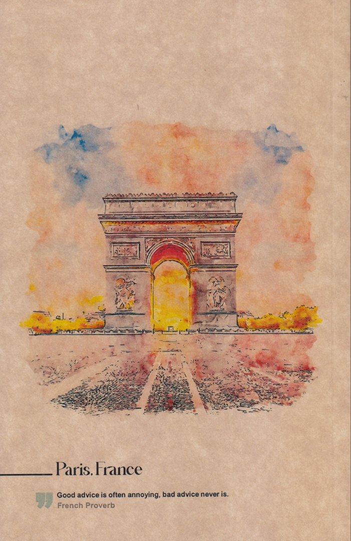 دفتر 80 برگ پاریس رقعی شومیز کشورها Dash - 0