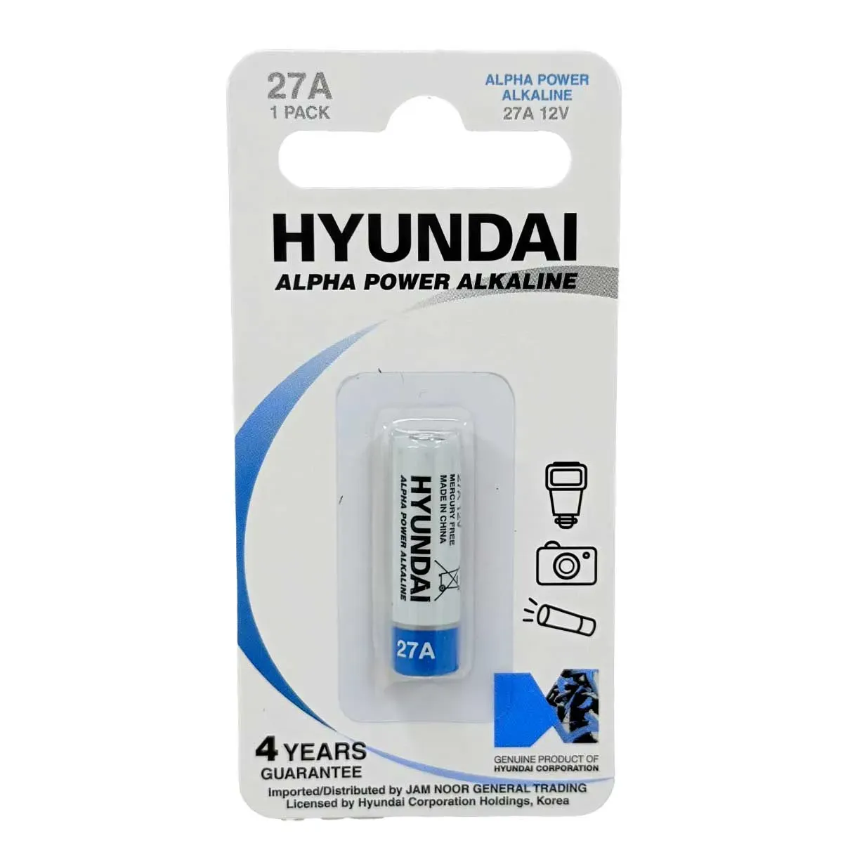 باتری ریموتی HYUNDAI Alpha Power Alkaline 27A 12V - 0