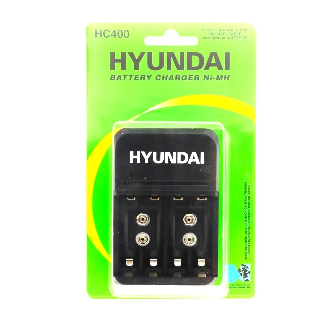 شارژر 4 عددی HYUNDAI Battery Charger Ni-MH AA-AAA 9V HC400 - 0