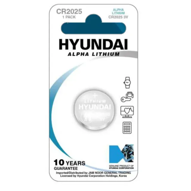 باتری سکه‌ای HYUNDAI Alpha Lithium CR2025 3V - 0