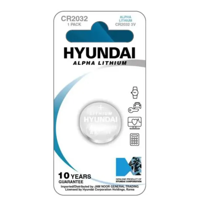 باتری سکه‌ای HYUNDAI Alpha Lithium CR2032 3V - 0