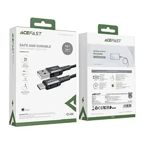 کابل شارژ Acefast USB-A to Type-C Cable 1.2m C1-04