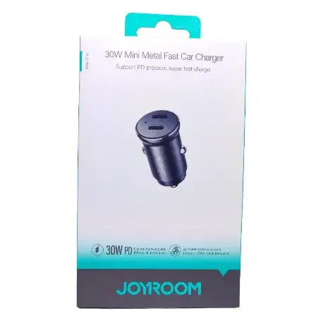 شارژر فندکی JOYROOM 30W Dual USB-C Mini Metal Fast Car Charger JR-CCN06