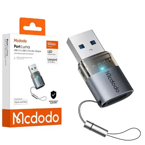 مبدل Mcdodo USB-C To USB-A Port Luma Transfer Adapter OTG OT-758 - 0