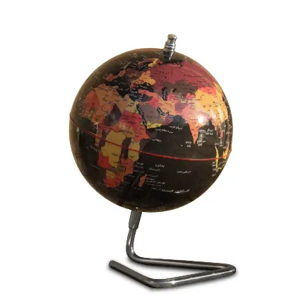 کره زمین 14 پایه هندسی مشکی فارسی IDEH 112 - 0