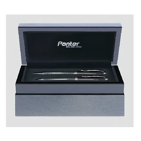 روان‌نویس و خودکار مشکی گیره استیل Panter Double