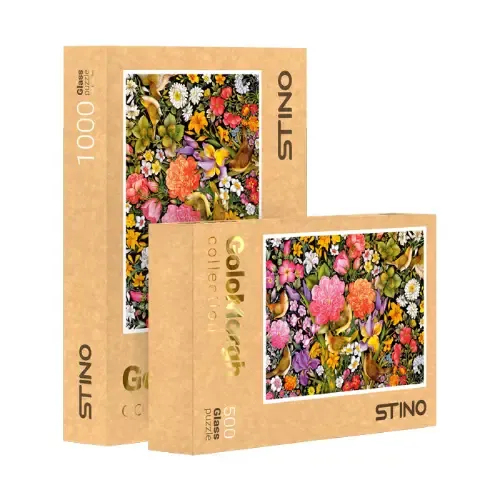 پازل شیشه‌ای گل و مرغ STINO 500pcs 30101
