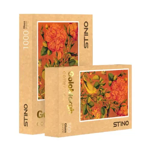 پازل شیشه‌ای گل و مرغ STINO 500pcs 30104