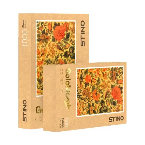 پازل شیشه‌ای گل و مرغ STINO 500pcs 30105