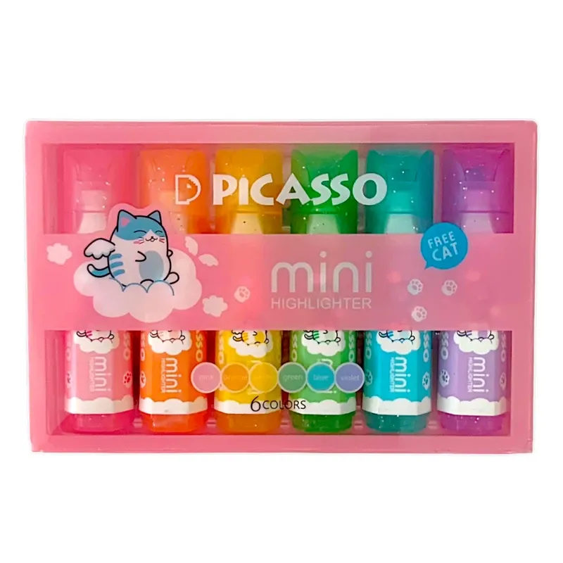 ماژیک های‌لایت 6 رنگ پاستلی PICASSO HL160
