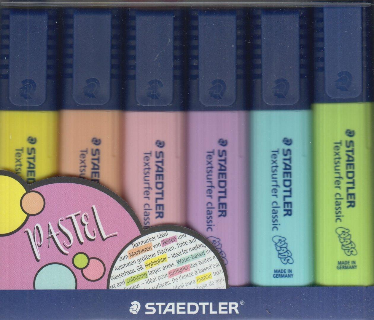 ماژیک های‌لایت 6 رنگ پاستلی STAEDTLER 364 CWP6 Textsurfer Classic