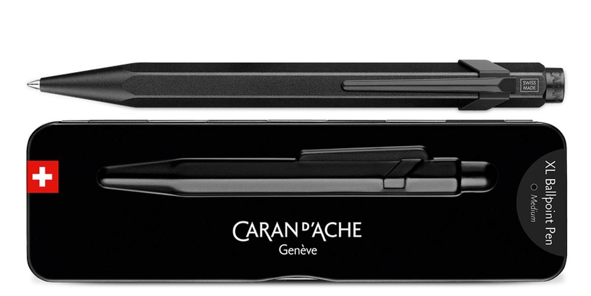 خودکار بدنه مشکی گیره مشکی CARANDACHE 849.496
