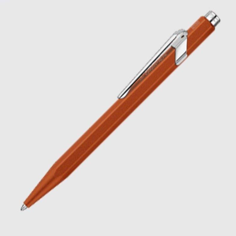 خودکار بدنه نارنجی گیره استیل CARANDACHE 849.776 M