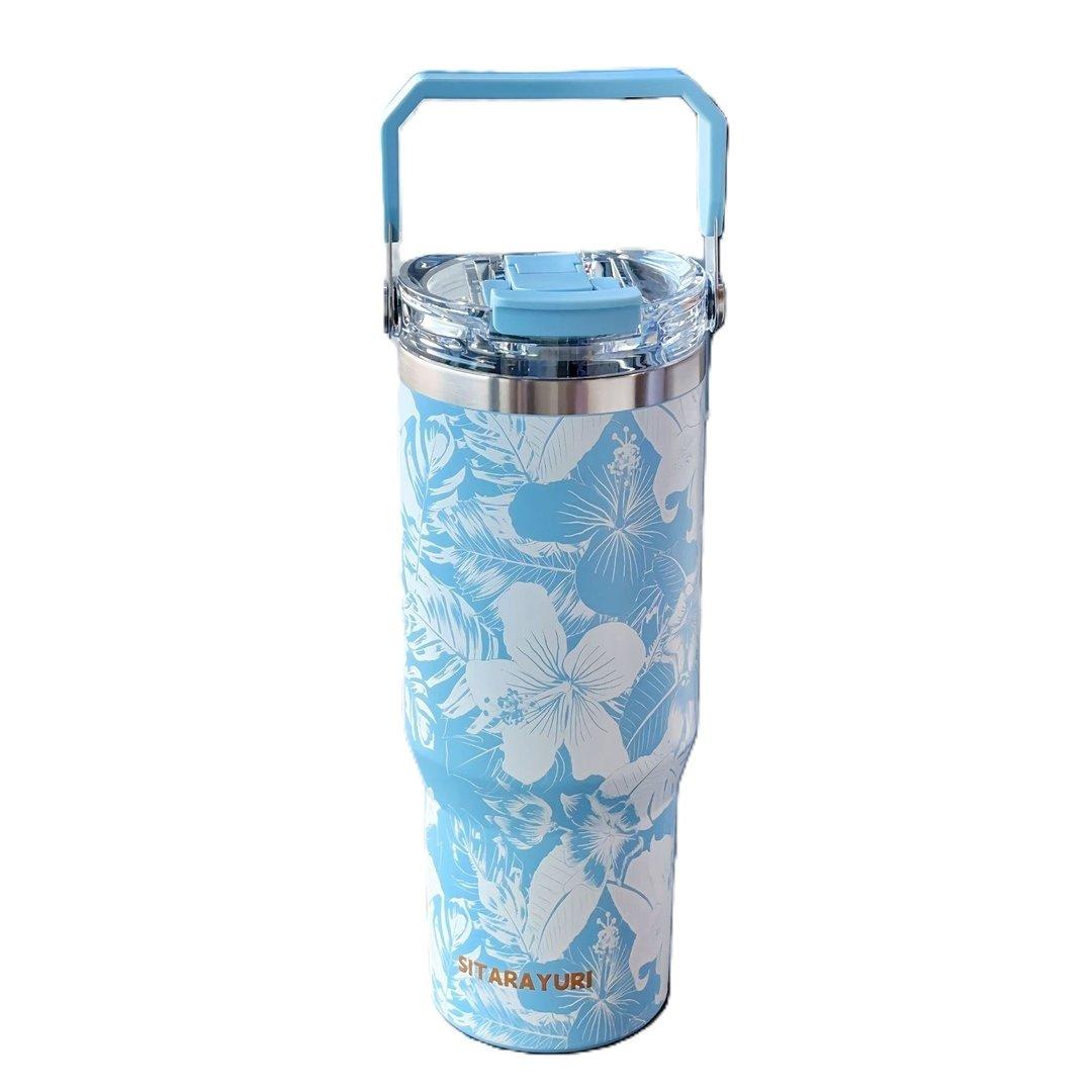 تراول ماگ گل‌دار دسته‌دار طرح 6 SITARAYURI 900ml ZF045
