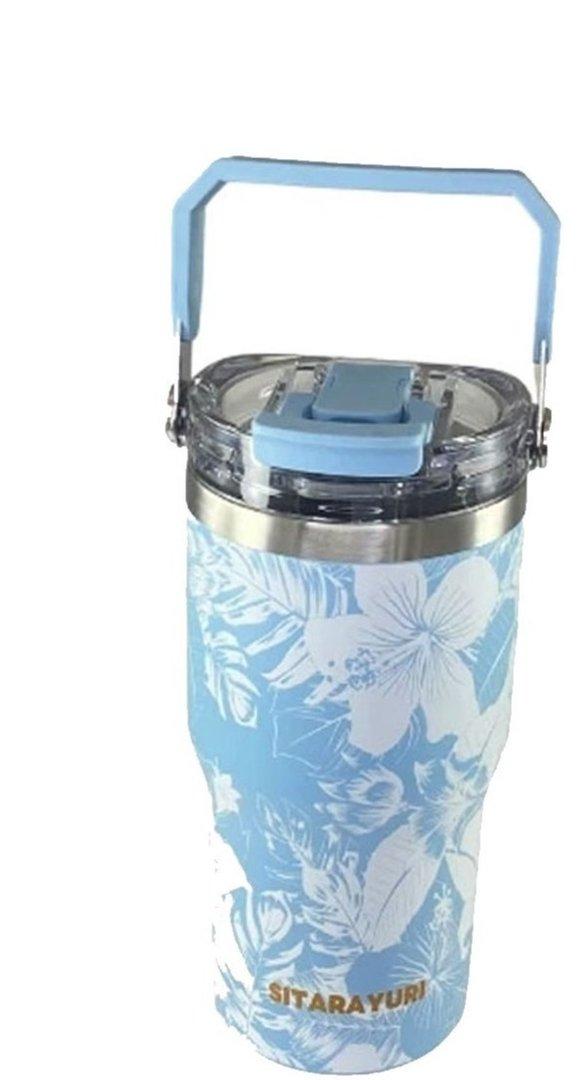 تراول ماگ گل‌دار دسته‌دار طرح 6 SITARAYURI 600ml ZF044