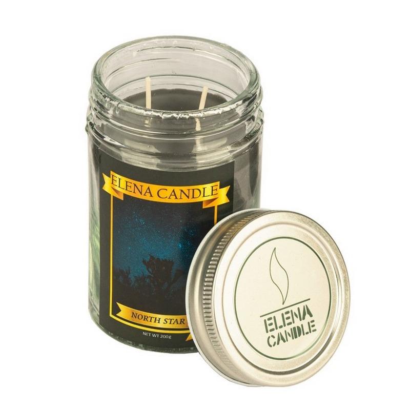 شمع شیشه‌ای 200gr رایحه ستاره قطبی Northstar
