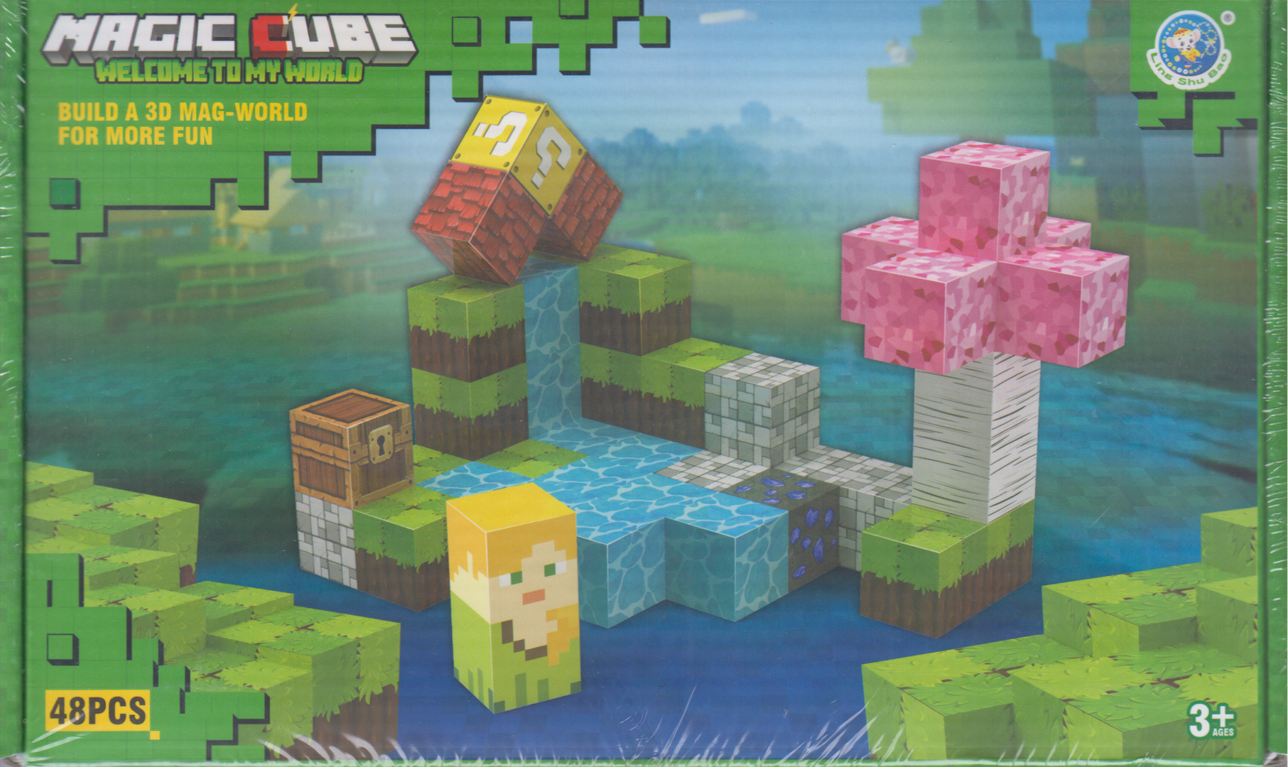 ساختنی مگنتی ماینکرفت Ling Shu Bao MAGIC CUBE 9806 48pcs