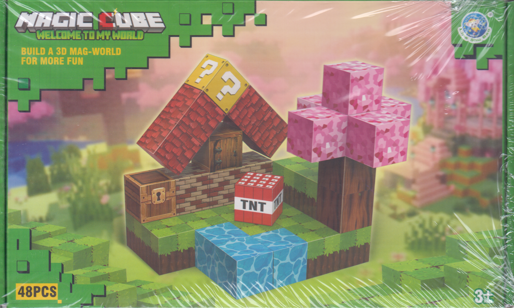 ساختنی مگنتی ماینکرفت Ling Shu Bao MAGIC CUBE 9802 48pcs