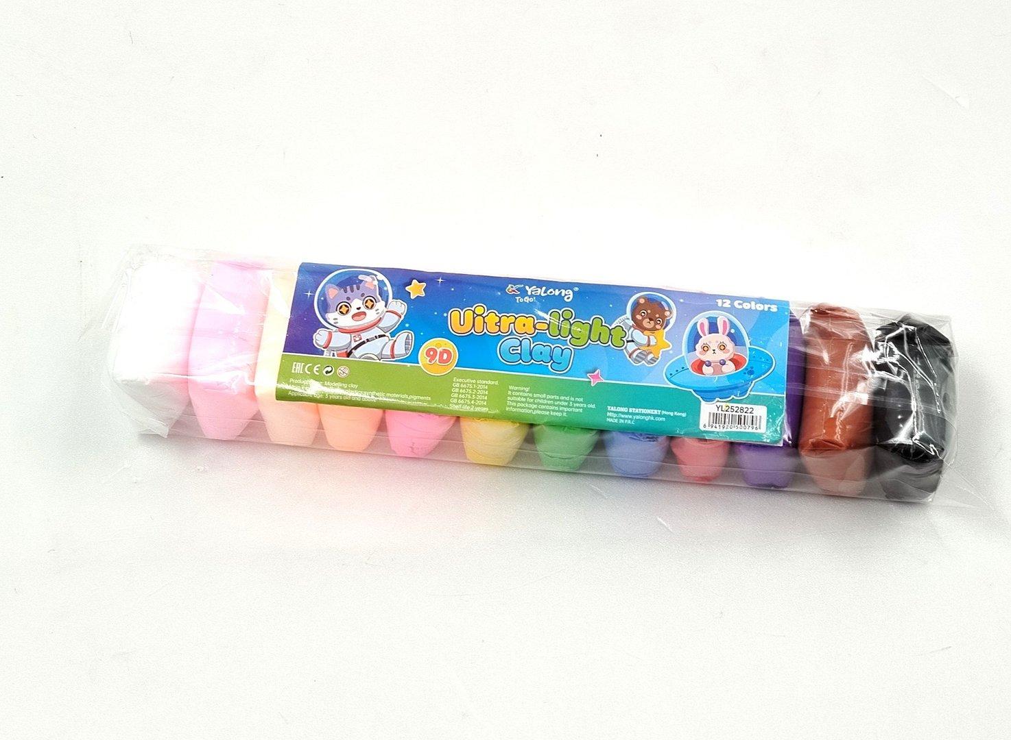خمیر 12 رنگ سبک Yalong YL252822 Uitra Light Clay