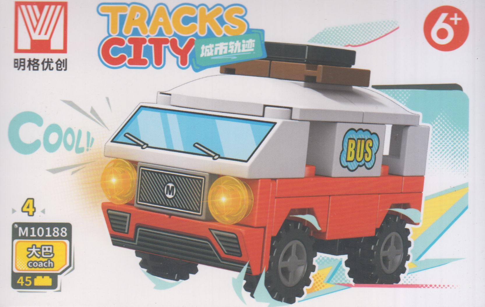 ساختنی ماشین‌ها شهری Tracky City M10188-4 45pcs
