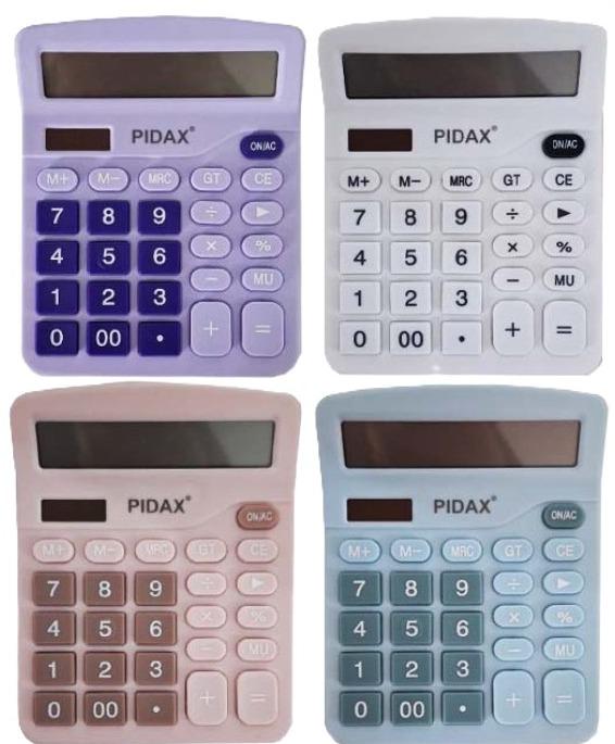 ماشین حساب 12 رقمی صورتی پاستلی PIDAX 345