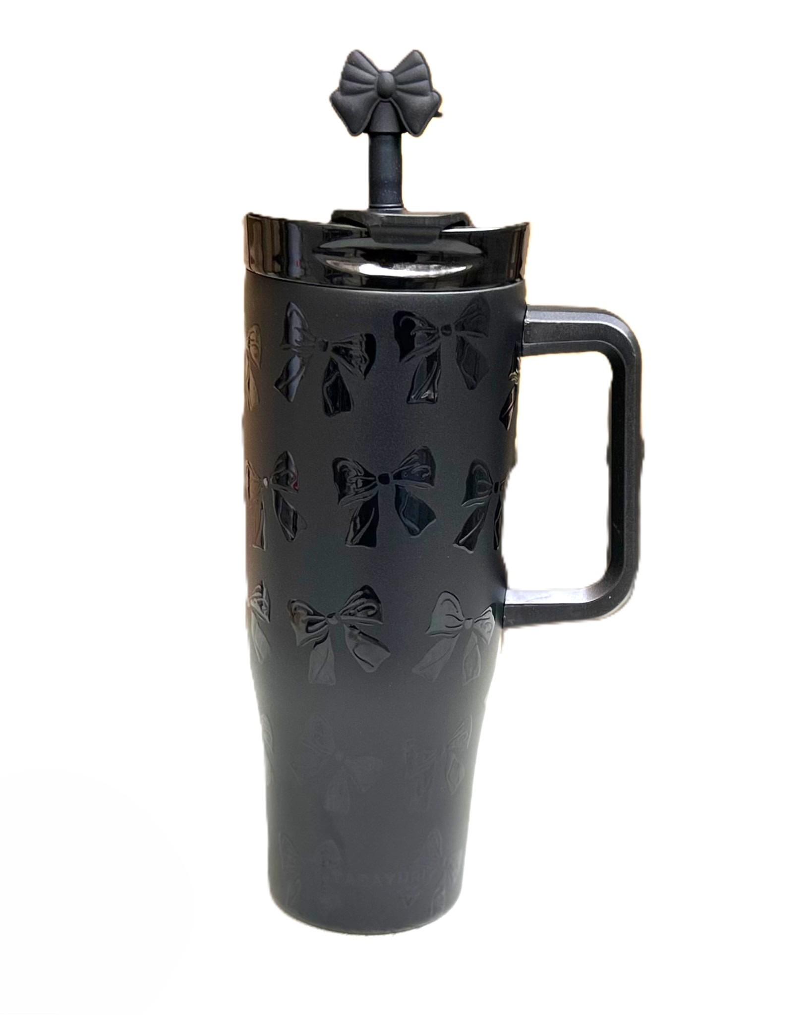 تراول ماگ تامبلر پاپیونی مشکی SITARAYURI zf086 1200ml
