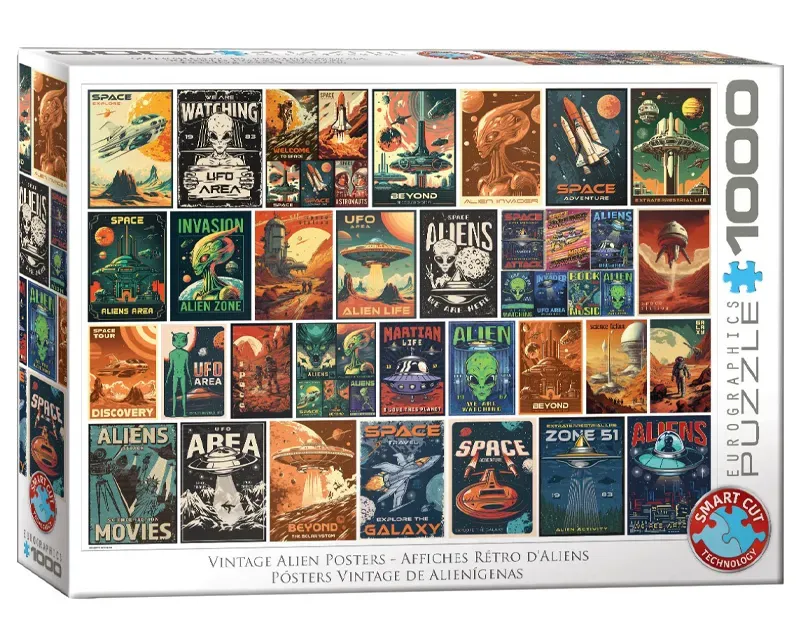 پازل Vintage Alien Posters 1000pcs 6000-5927