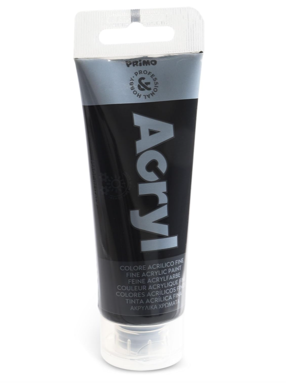 رنگ آکریلیک primo 420TA75800 IVORY BLACK 75ml