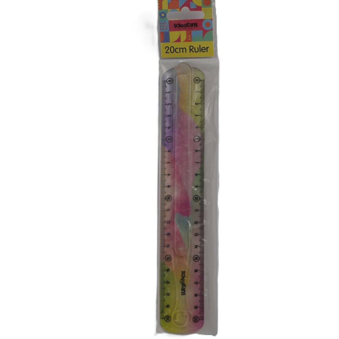 خط‌کش 20cm ژله‌ای اکلیلی پاستلی 923301 schoolfans