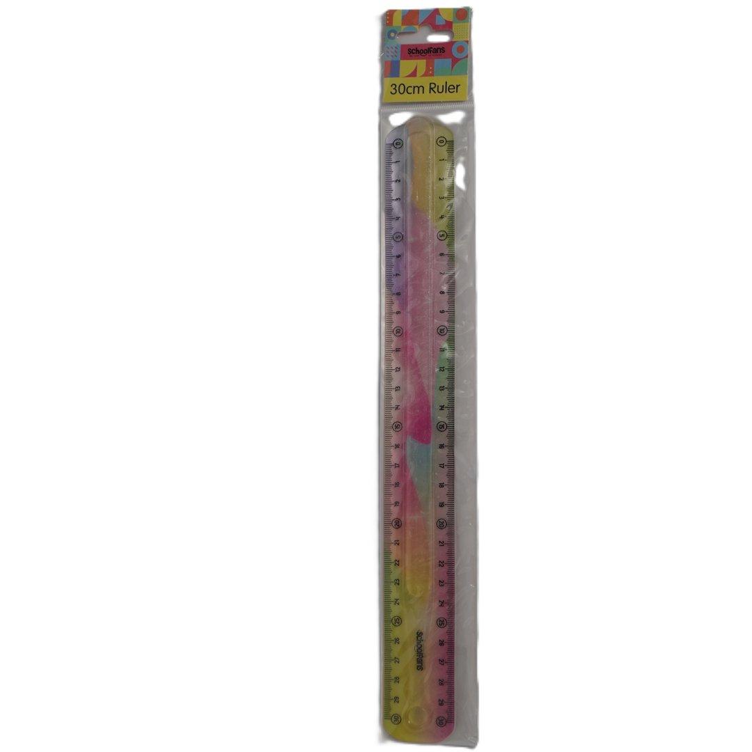 خط‌کش 30cm ژله‌ای اکلیلی پاستلی 923302 schoolfans