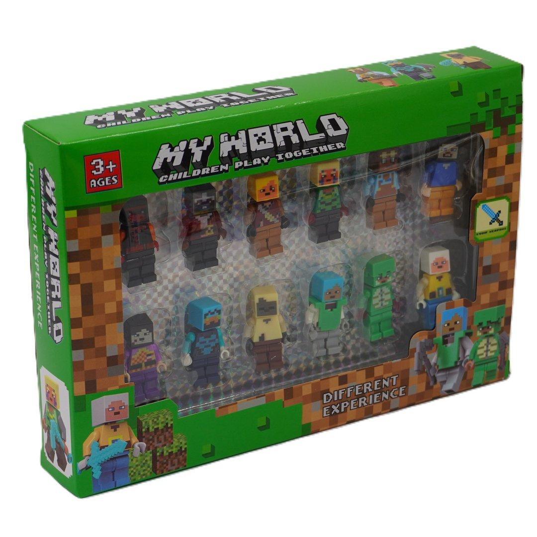 ست ساختنی آدمک ماینکرافت 12 عددی My World 33100