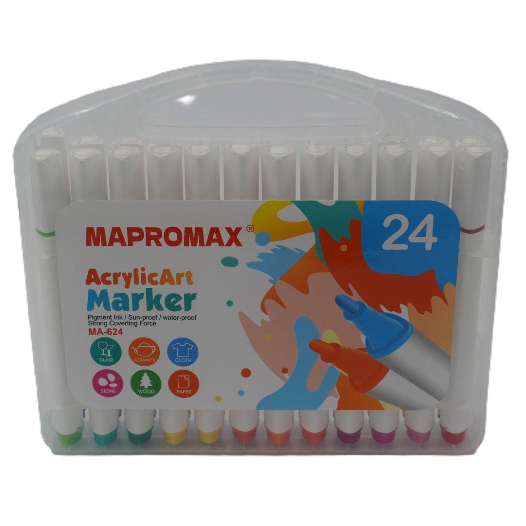 ماژیک آکریلیک 24 رنگ MAPROMAX 624