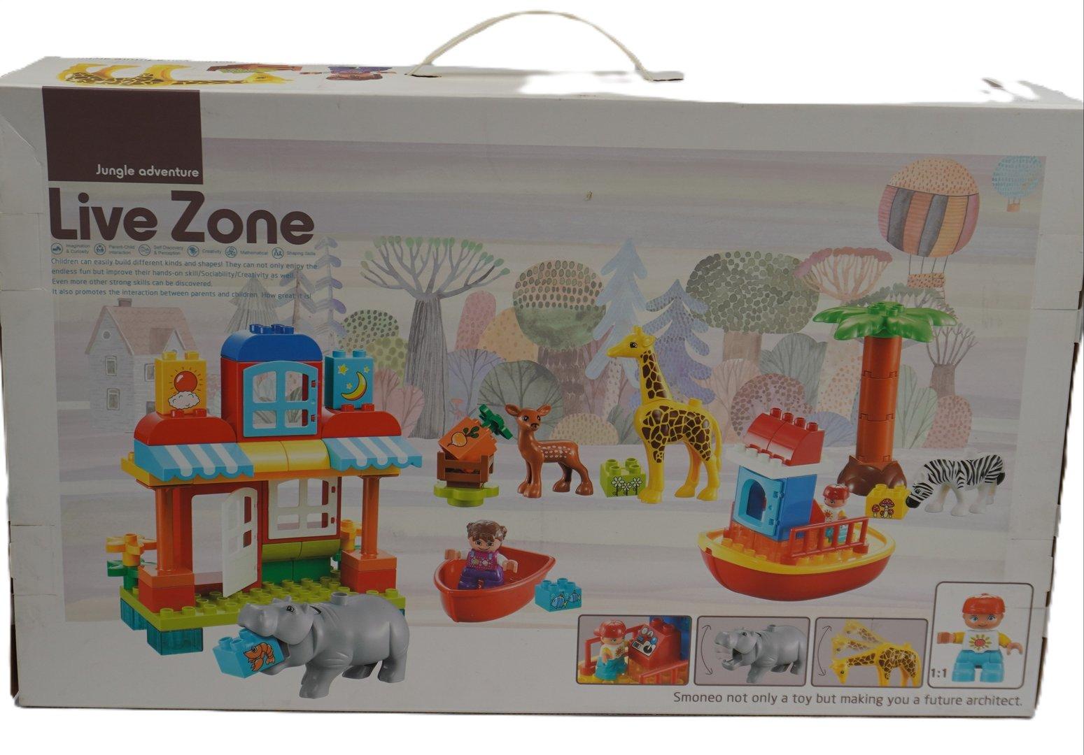ساختنی خانه قایق حیوانات Live Zone 55009 77pcs