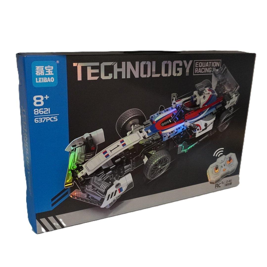 ساختنی کنترلی ماشین فرمول 2 آبی LEIBAO Technology 637pcs 8621