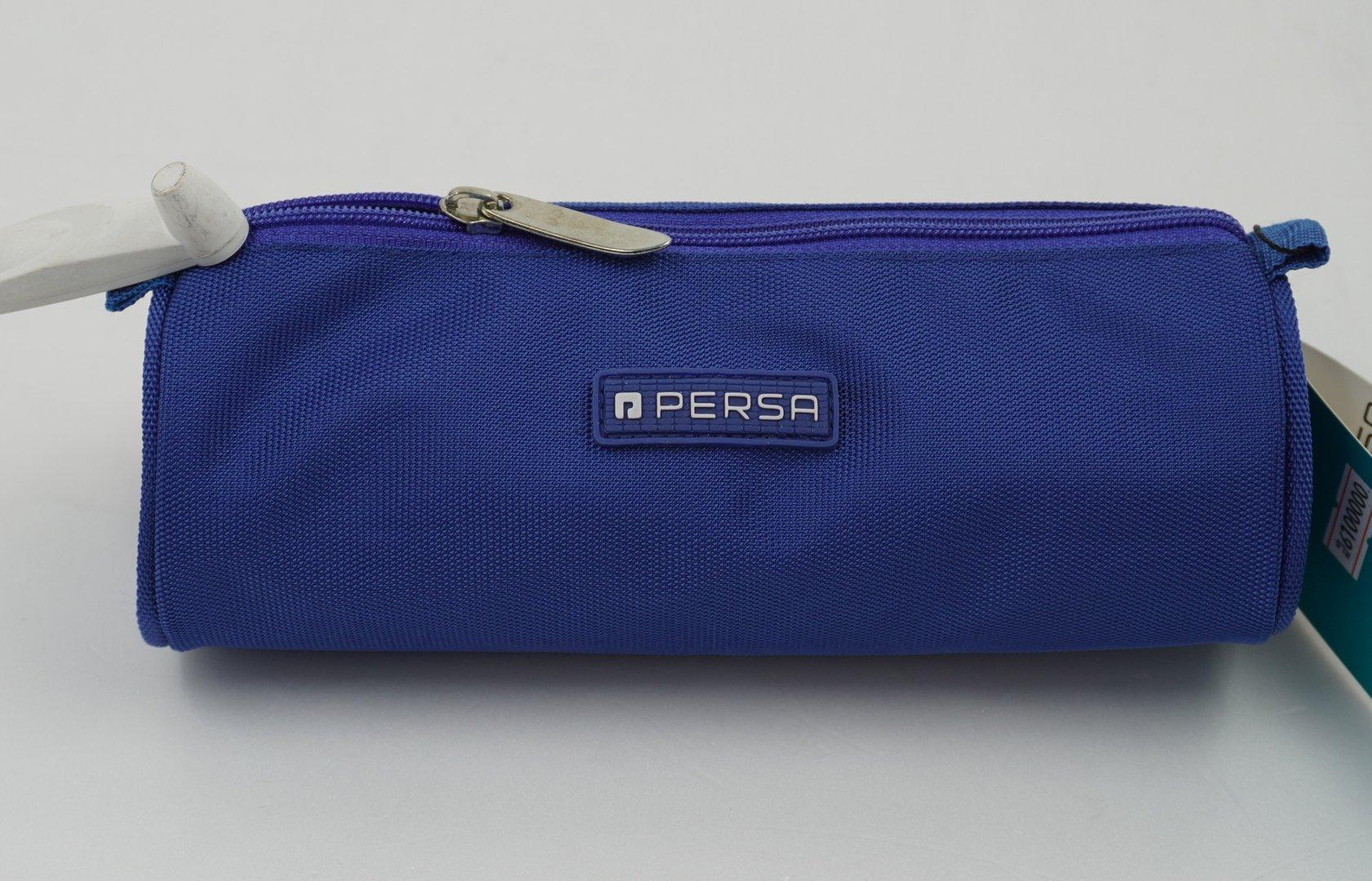 جامدادی 3 زیپ گرد آبی PERSA 300009012 Classic