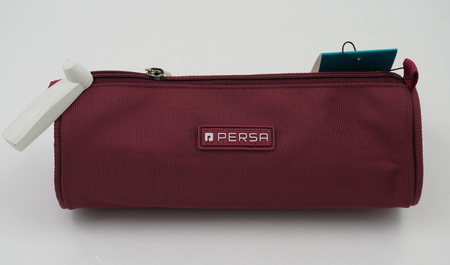 جامدادی 3 زیپ گرد زرشکی PERSA 300009026 Classic