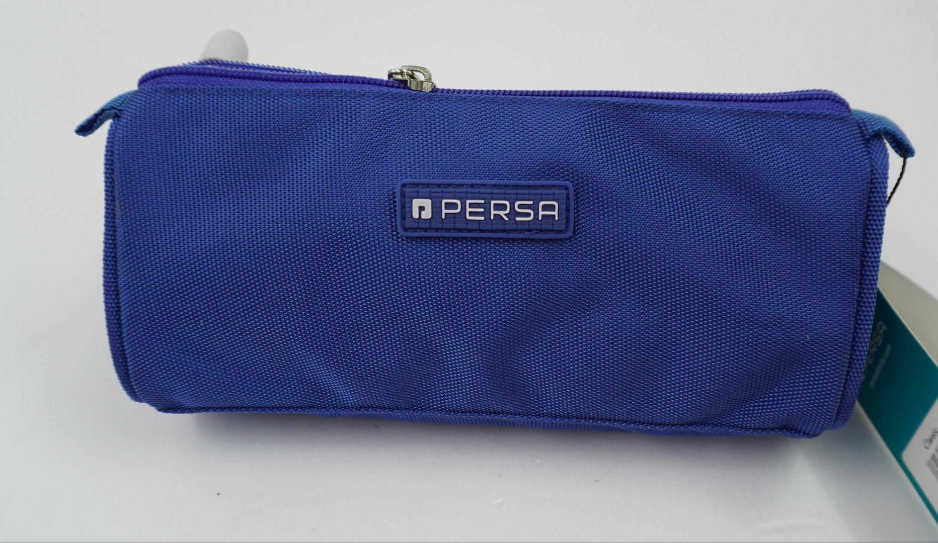 جامدادی تک زیپ مثلثی آبی PERSA 300010012 Classic