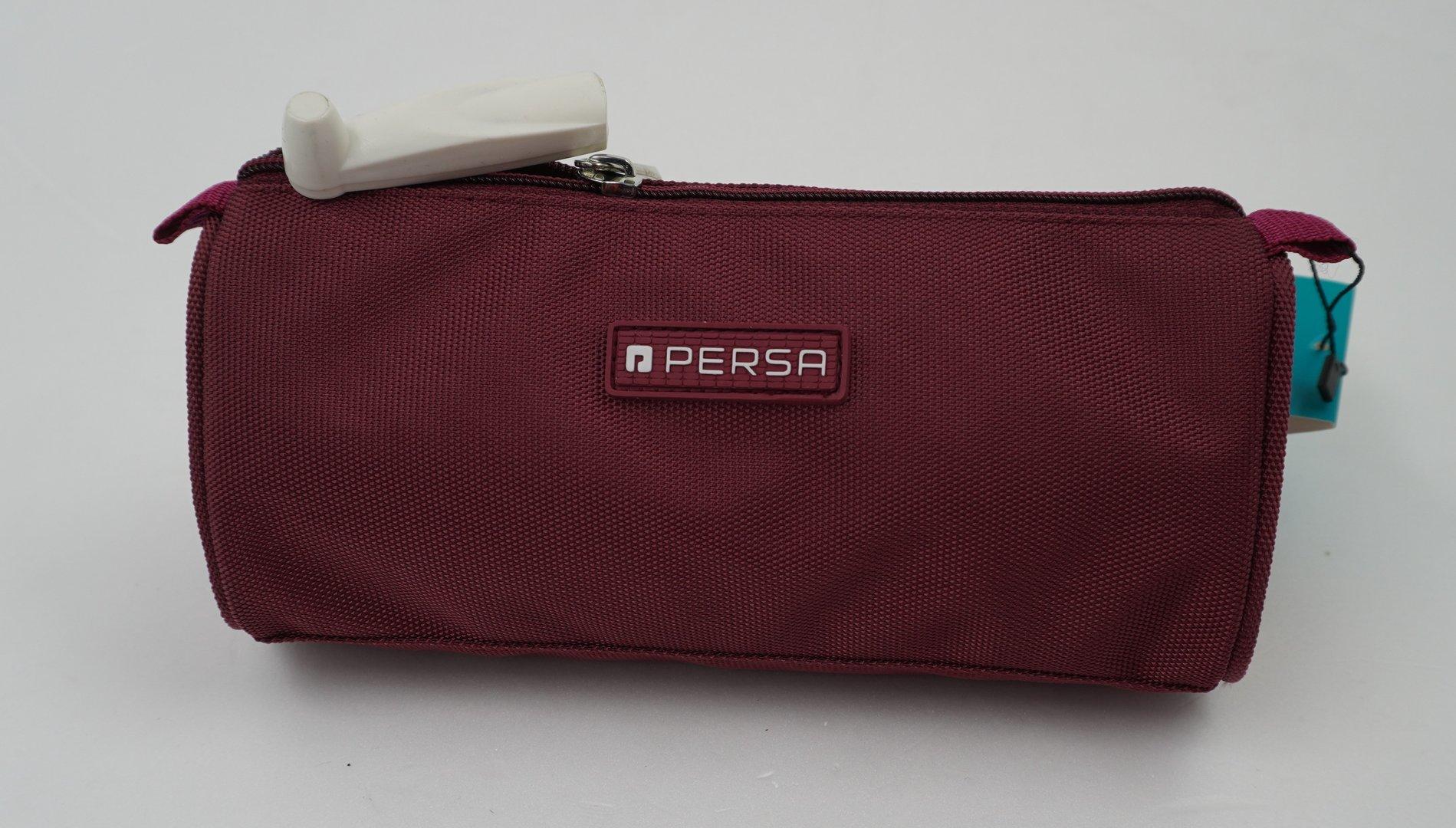جامدادی تک زیپ مثلثی زرشکی PERSA 300010026 Classic