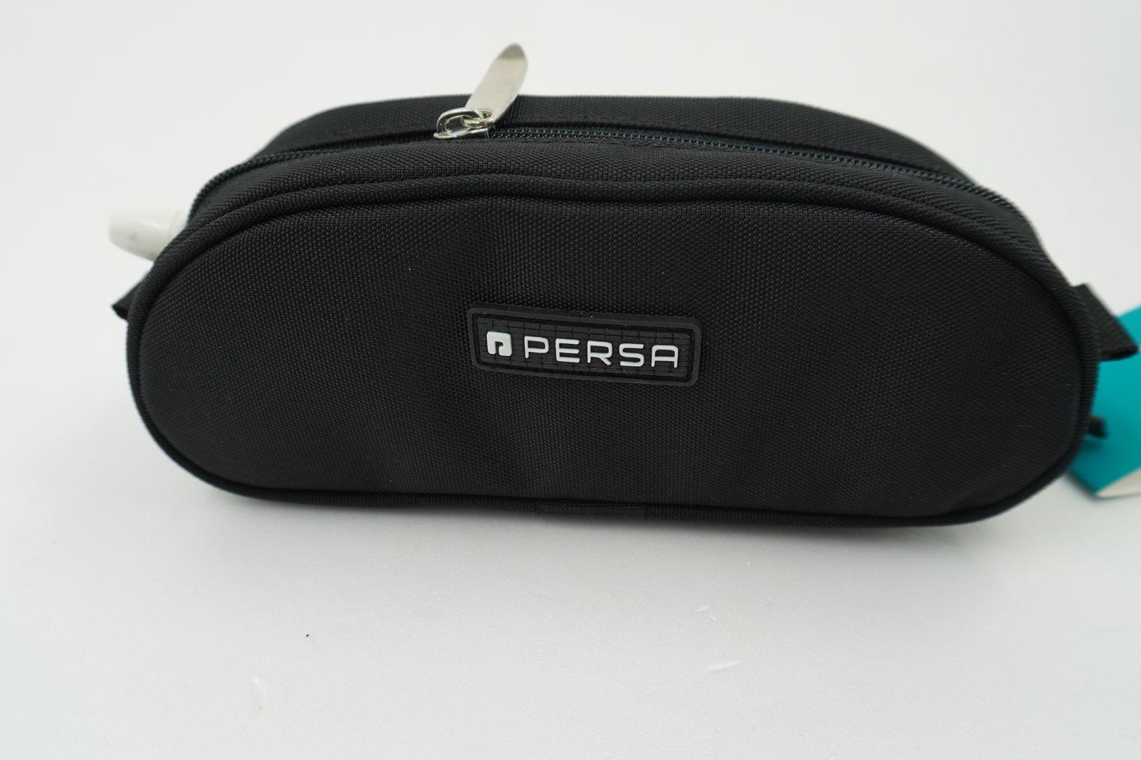 جامدادی تک زیپ بیضی مشکی PERSA 300018001 Classic