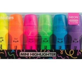 ماژیک های‌لایت 6 رنگ مینی گریپ نئون 925004 schoolfans  - 0