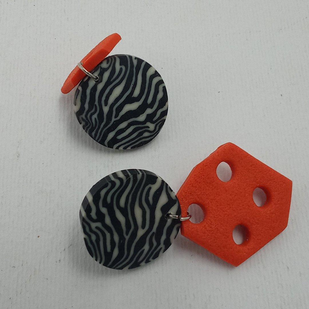 گوشواره زبرا طرح گورخری اده