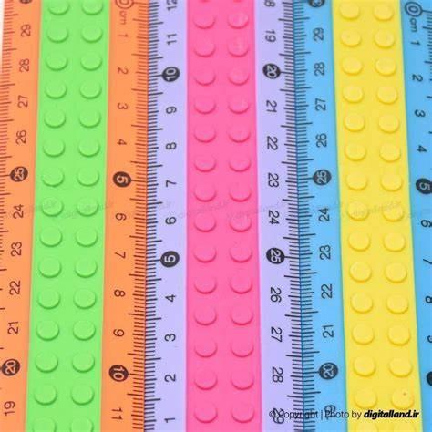 خط‌کش 30cm لگویی پاستلی 923303 schoolfans  - 0