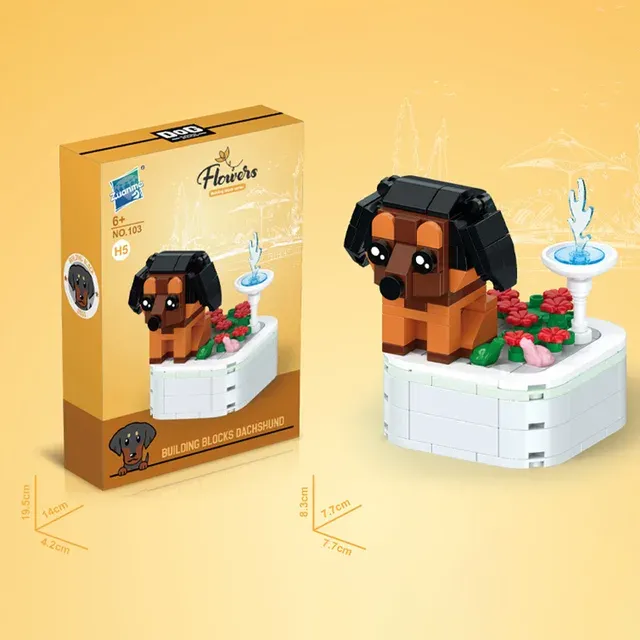 ساختنی سگ Flowers Building Block 103 H5 Dog