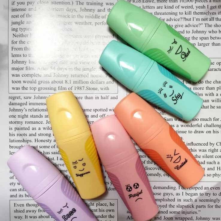 ماژیک های‌لایت 6 رنگ مینی گریپ پاستلی 925003 schoolfans  - 0