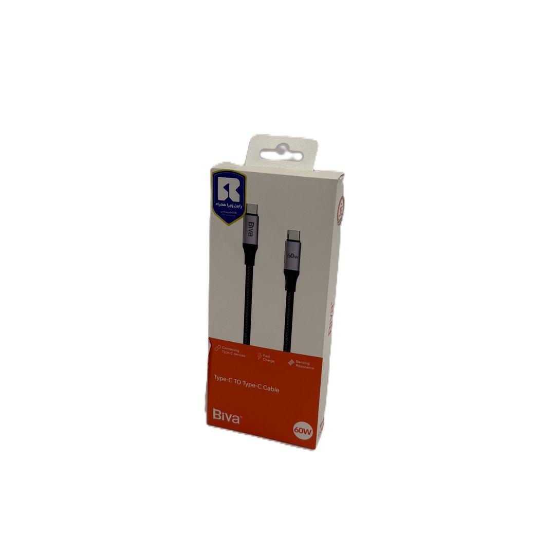 کابل شارژ Biva Type-C to Type-C Cable 60W 1.2m C-34CC
