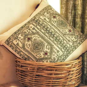 کوسن 45×45 طرح خشت کومه - 0