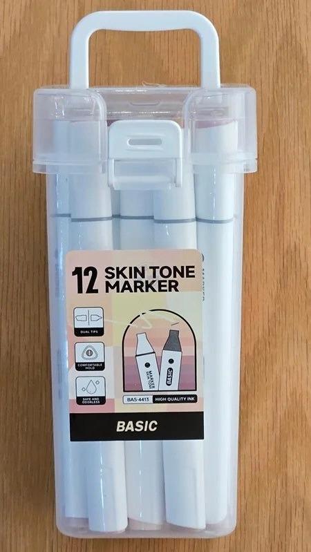 ماژیک طراحی 12 رنگ 2 سر BASIC 4413 - 0