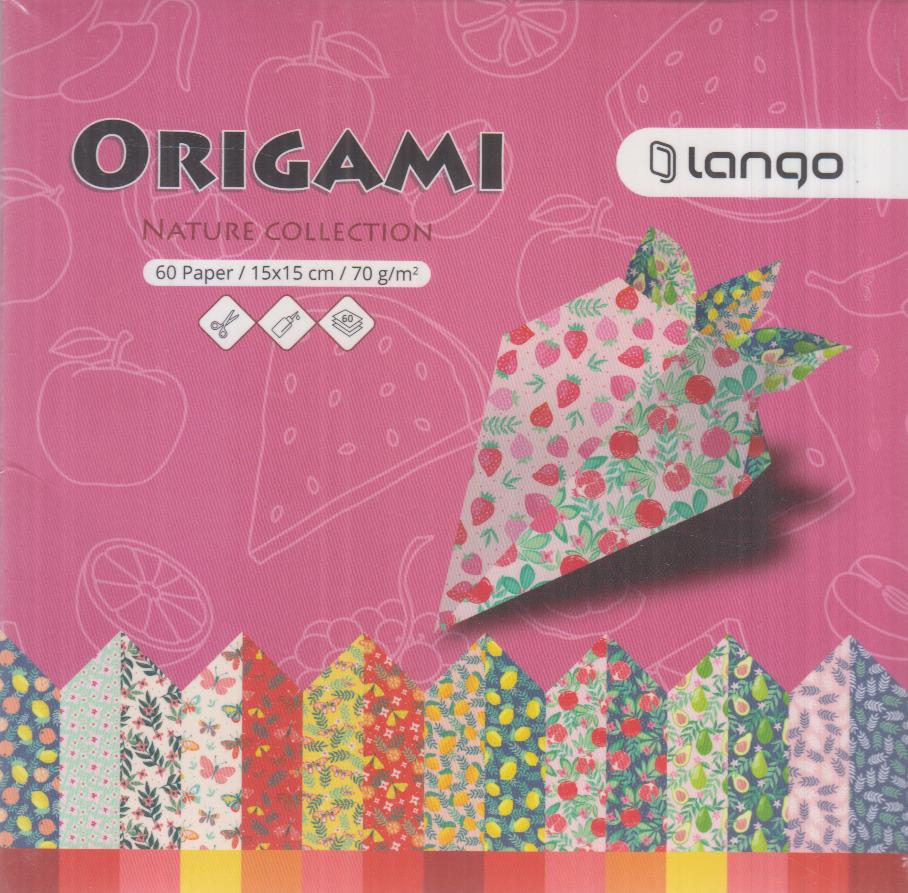 اوریگامی 15×15 60 برگ کالکشن طبیعت لانگو LANGO